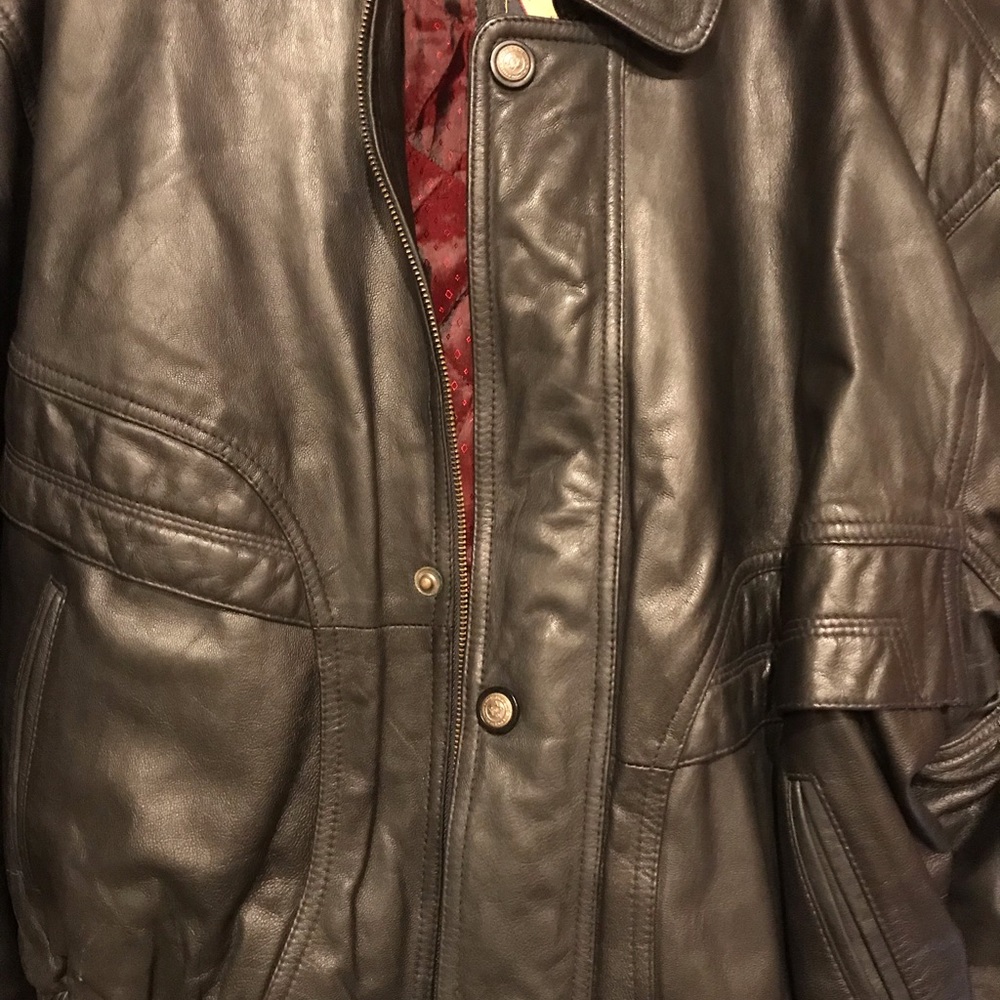 Men’s leather jacket Members Only size XL